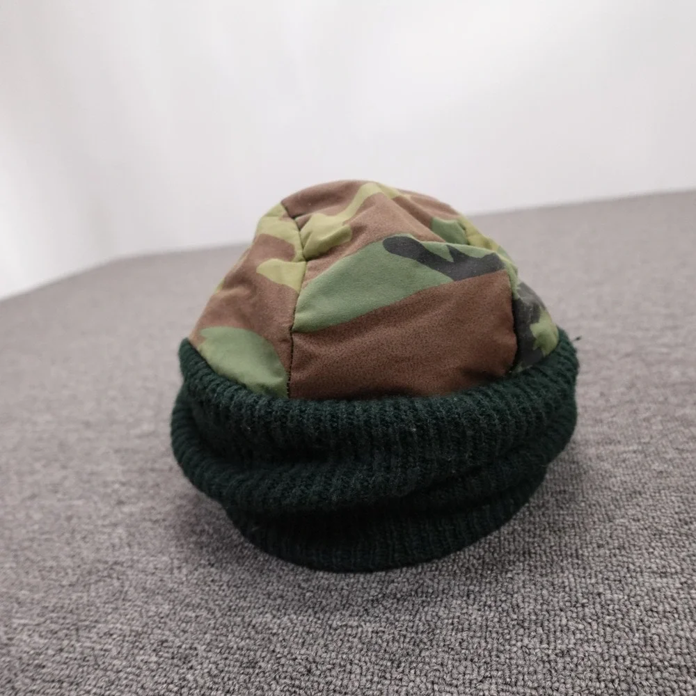 Vintage Camo Hat Beanie Fitted Mens One Size Green Gore-Tex Thinsulate 80s